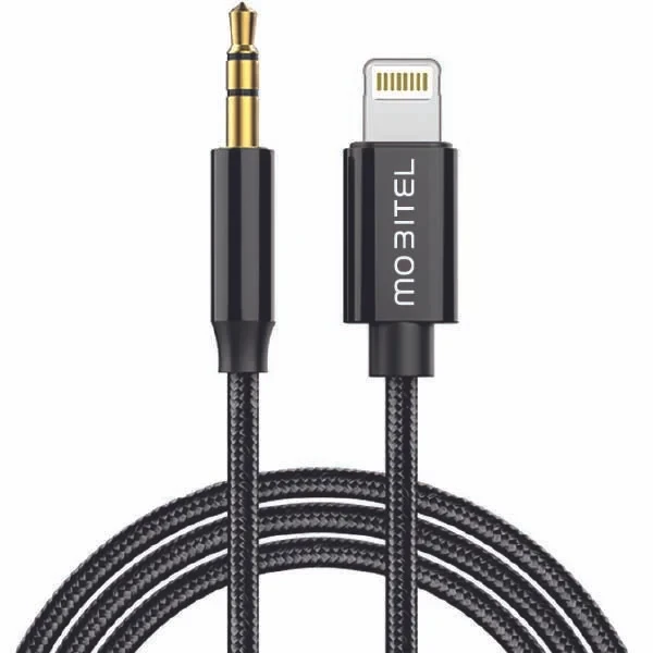 Mobitel Aux Cable for iPhone in Car, 1M Aux Cord Adapter to Lightning Cable, Lightning to Aux Cable 3.5mm